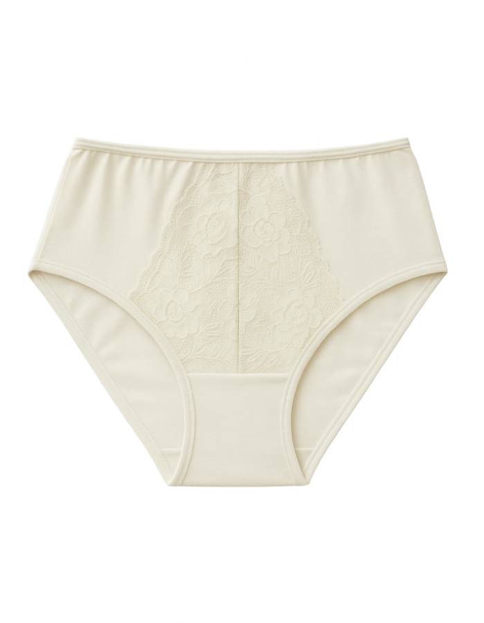 Памучна бикина с висока талия, Neda, екрю, 165