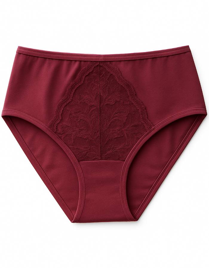 Памучна бикина с висока талия, Neda, бордо, 165