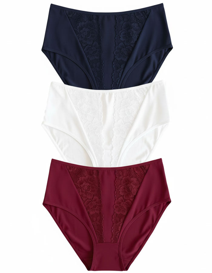 Поглезете себе си с комфорт и стил, които заслужавате!
Тези луксозни бикини с висока талия предлагат перфектно оформяне и изключителна мекота, за да се чувствате уверени и красиви всеки ден.


&nbsp;Защо да изберете този модел?&nbsp;
✔ Перфектно оформяне – високата талия и микрофибърът в коремната зона нежно прибира и изглажда силуета.
✔ Разкошен дизайн – фина дантелена притурка върху микрофибъра придава женственост и изтънченост.
✔ Пълно покритие на задната част – осигурява стабилност и комфорт, без да се 