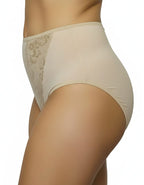 Поглезете себе си с комфорт и стил, които заслужавате!
Тези луксозни бикини с висока талия предлагат перфектно оформяне и изключителна мекота, за да се чувствате уверени и красиви всеки ден.


&nbsp;Защо да изберете този модел?&nbsp;
✔ Перфектно оформяне – високата талия и микрофибърът в коремната зона нежно прибира и изглажда силуета.
✔ Разкошен дизайн – фина дантелена притурка върху микрофибъра придава женственост и изтънченост.
✔ Пълно покритие на задната част – осигурява стабилност и комфорт, без да се 