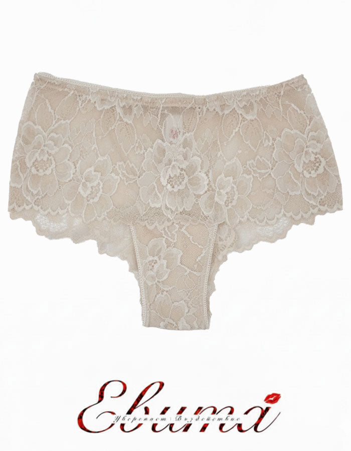 Почувствай Изисканост и Комфорт с Всеки Дъх!&nbsp;

Представяме ти върха на елегантността и удобството – Дантелен боксер/бразилиана Evita! Създаден да прегърне тялото ти с нежност и да подчертае твоята женственост, този модел е повече от просто дамско бельо – той е преживяване.

&nbsp;Елегантност, Удобство и Красота в Едно!

Открий перфектната хармония, която търсиш, с този&nbsp;елегантен, удобен и красив модел. Дизайнът със средна дълбочина е идеален за всяка фигура, осигурявайки не само стил, но и изключи