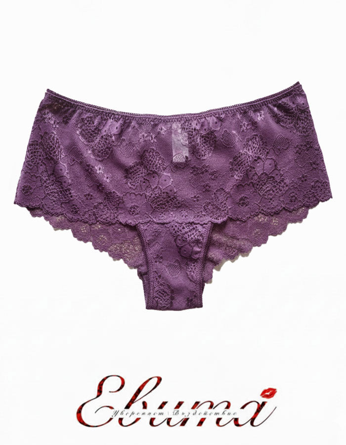 Почувствай Изисканост и Комфорт с Всеки Дъх!&nbsp;

Представяме ти върха на елегантността и удобството – Дантелен боксер/бразилиана Evita! Създаден да прегърне тялото ти с нежност и да подчертае твоята женственост, този модел е повече от просто дамско бельо – той е преживяване.

&nbsp;Елегантност, Удобство и Красота в Едно!

Открий перфектната хармония, която търсиш, с този&nbsp;елегантен, удобен и красив модел. Дизайнът със средна дълбочина е идеален за всяка фигура, осигурявайки не само стил, но и изключи