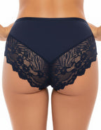 Преживейте изискаността и комфорта с нашата луксозна дамска бикина, представяща съчетание от изящество и качество. Изработена с внимание към всеки детайл, бикината предлага средна дълбочина и е изключително удобна благодарение на използвания микрофибър и дантела.

Задната част на бикината е изключително изчистена, като добавеният силикон на дантелата отзад придава изискан завършек и предотвратява неприятното събиране. Отличаваща се с перфектно покритие на задната част, бикината предоставя изключително усеща