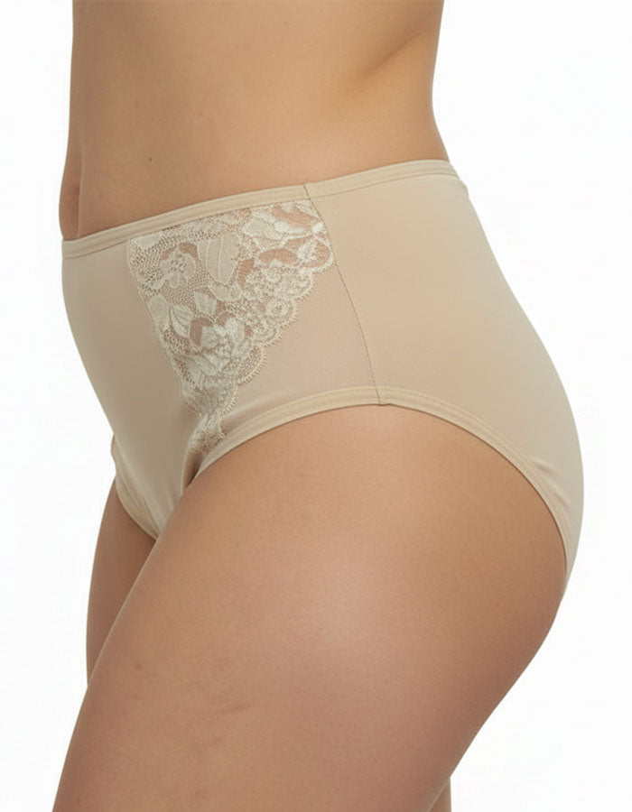 Памучна бикина с висока талия, Maria, бежова , 221