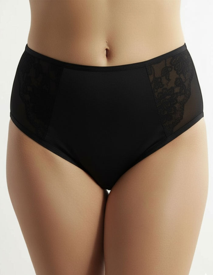 Памучна бикина с висока талия, Maria, черен, 221