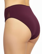 Памучна бикина с висока талия, Maria, патладжан, 221