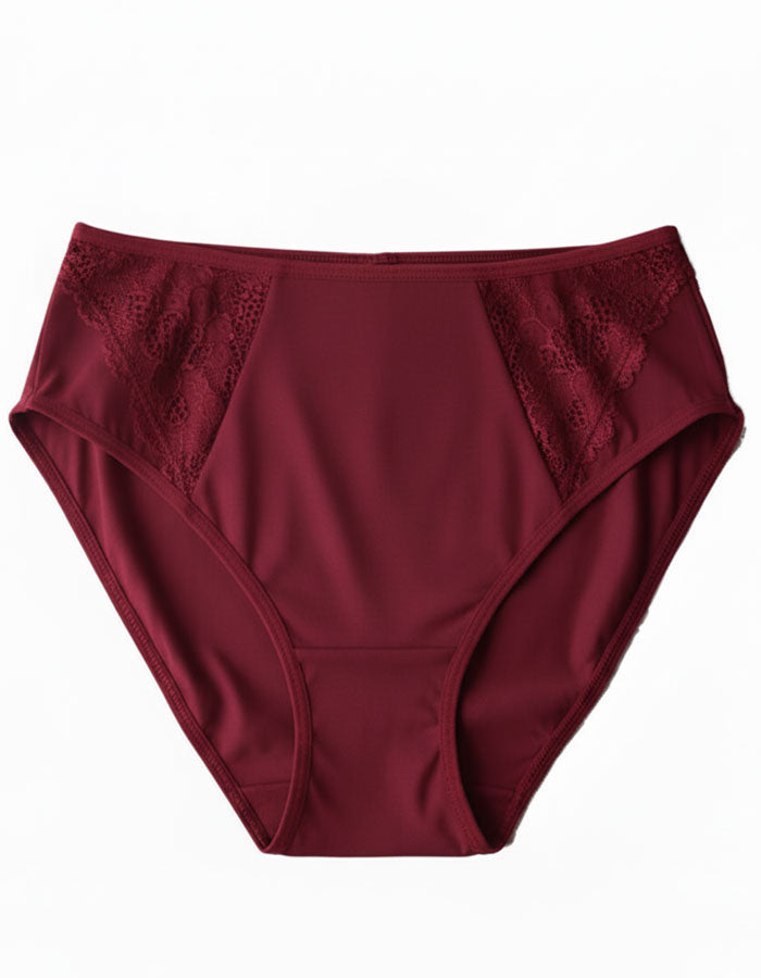 Памучна бикина с висока талия, Maria, бордо, 221