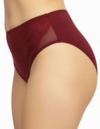 Памучна бикина с висока талия, Maria, бордо, 221