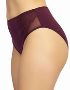 Памучна бикина с висока талия, Maria, патладжан, 221