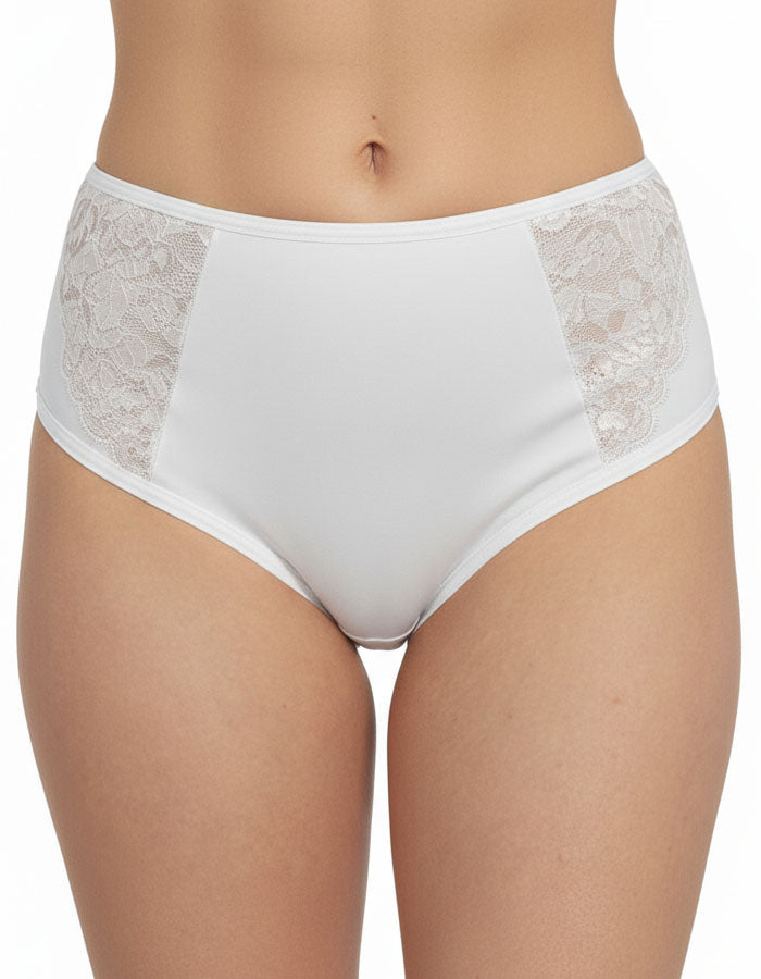 Памучна бикина с висока талия, Maria, бяла , 221