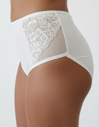 Памучна бикина с висока талия, Maria, бяла , 221