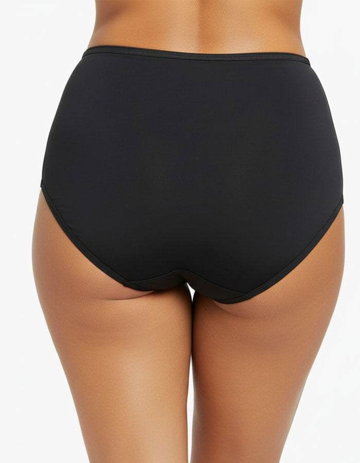 Памучна бикина с висока талия, Maria, черен, 221