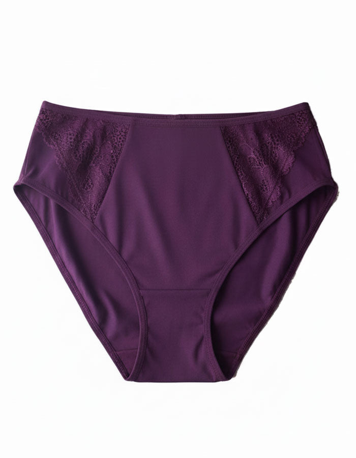 Памучна бикина с висока талия, Maria, патладжан, 221