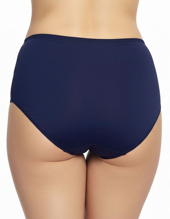 Памучна бикина с висока талия, Maria, тъмно син, 221