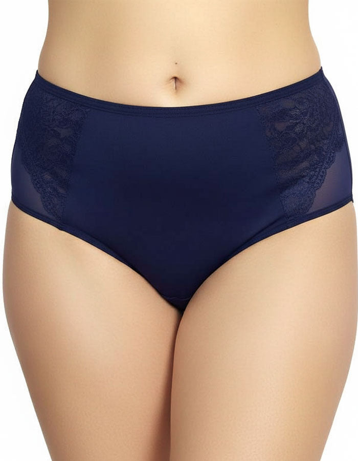 Памучна бикина с висока талия, Maria, тъмно син, 221