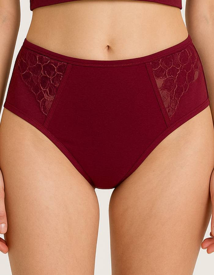 Сет 3 броя памучни бикини с висока талия, Мaria, цвят по избор, 221