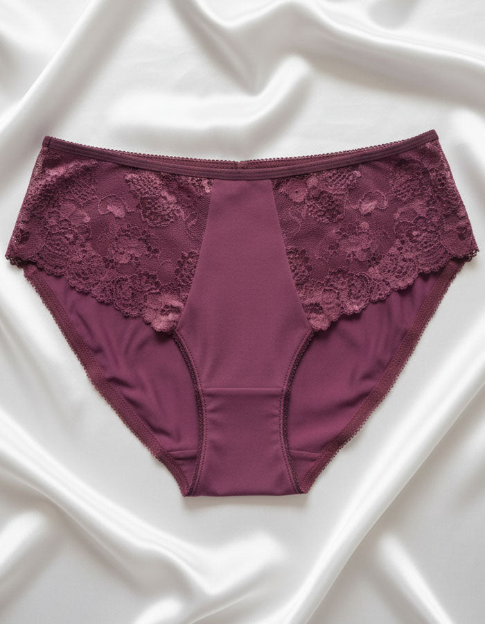 Памучна бикина с висока талия, Jisela, патладжан, 223