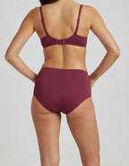 Луксозна бикина от микрофибър и дантела, Jisela Luxe, бордо, 223