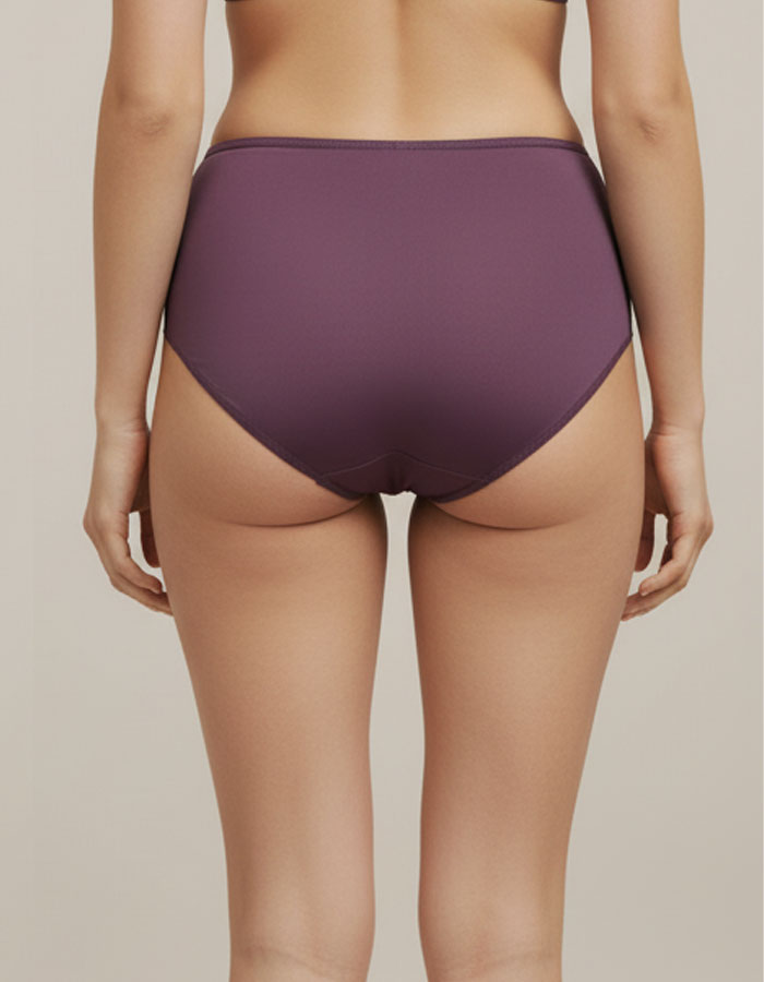 Луксозна бикина от микрофибър и дантела, Jisela Luxe, патладжан, 223