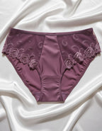 Луксозна бикина от микрофибър и дантела, Jisela Luxe, патладжан, 223