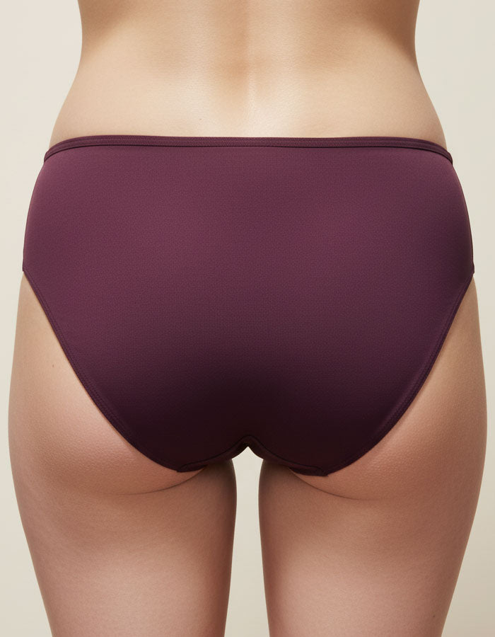 Памучна бикина с висока талия, Jisela, патладжан, 223