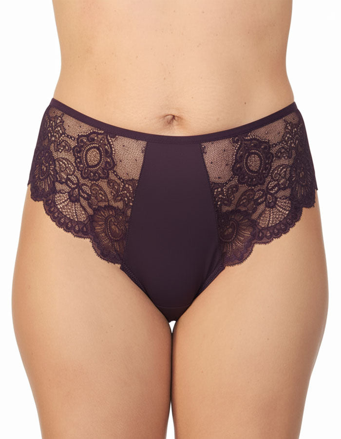 Памучна бикина с висока талия, Jisela, патладжан, 223