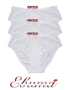 Сет от 3 броя памучна бикина с висока талия, Jisela, бял, 223