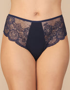 Памучна бикина с висока талия, Jisela, тъмно син, 223