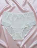 Памучна бикина с висока талия, Velvet cotton, екрю, 227