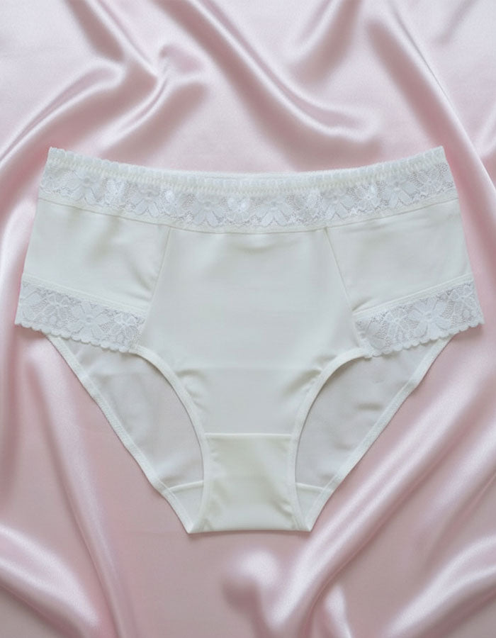 Памучна бикина с висока талия, Velvet cotton, екрю, 227