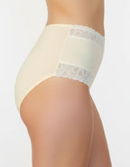 Памучна бикина с висока талия, Velvet cotton, екрю, 227