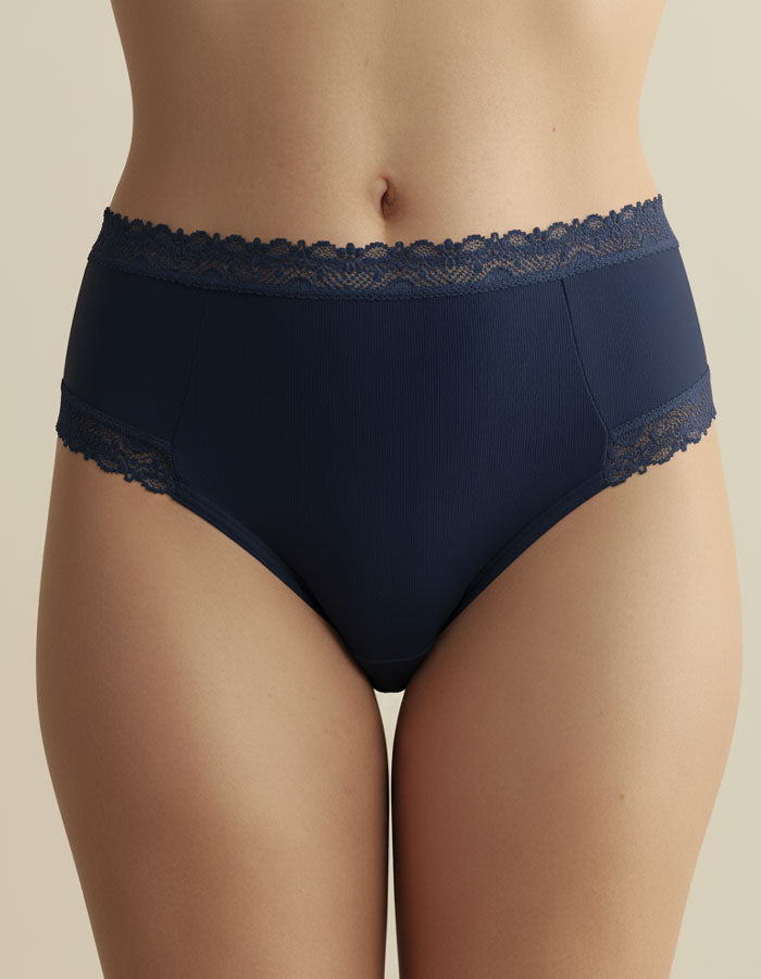 3 броя памучни бикини с висока талия, Velvet cotton, микс цветни , 227