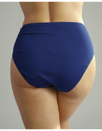 Памучна бикина с висока талия, Velvet cotton, тъмно синьо, 227