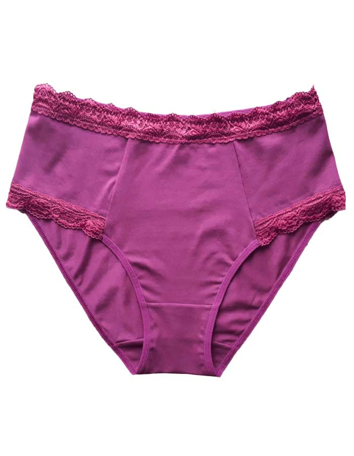 Памучна бикина с висока талия, Velvet cotton, бордо, 227