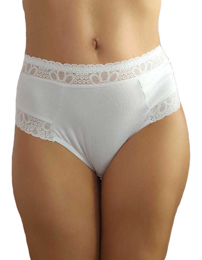 Памучна бикина с висока талия, Velvet cotton, бял, 227