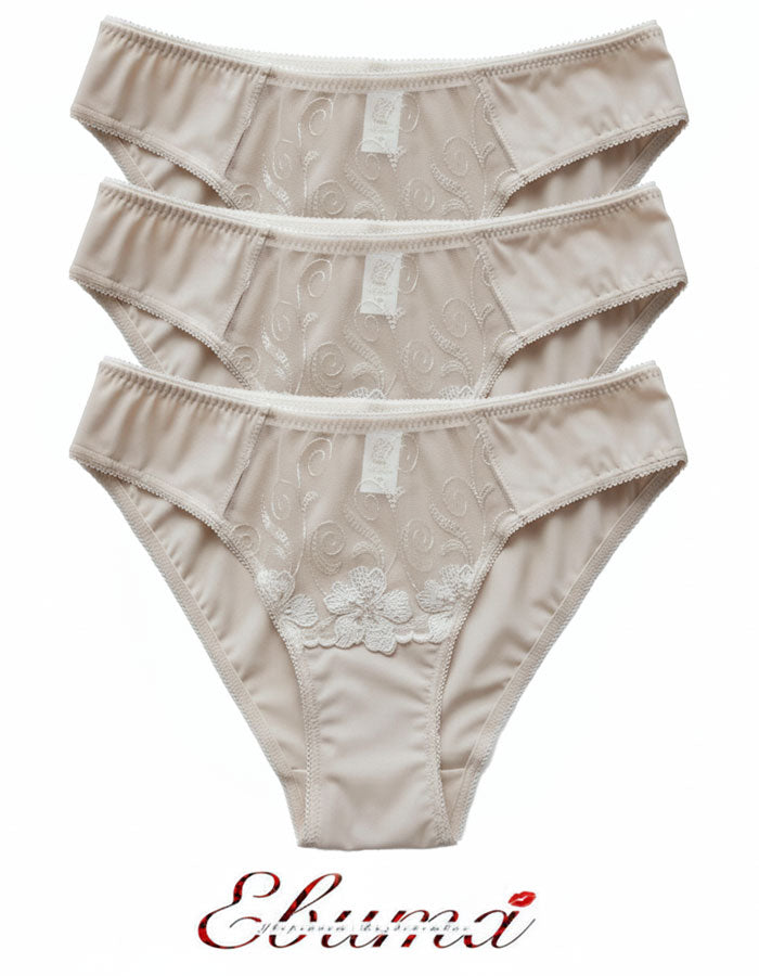 &nbsp;Бикини Evita, Създадени за Вашето Въздействие!&nbsp;
Защо да Изберете Тези Бикини?&nbsp;

Несравним Комфорт: Изработени от висококачествен микрофибър, тези бикини предлагат невероятно приятно усещане върху кожата за целия ден. Забравете за дразненето – насладете се на мекота.

Елегантна Визия: Класическият дизайн е съчетан с фина, артистична бродерия, която превръща ежедневния Ви избор в част от Вашата луксозна колекция. Те са секси и елегантно бельо едновременно!

Идеална Форма: Моделът е проектиран 