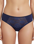 Памучна бикина с дантела, Sure comf, тъмно синьо,0229