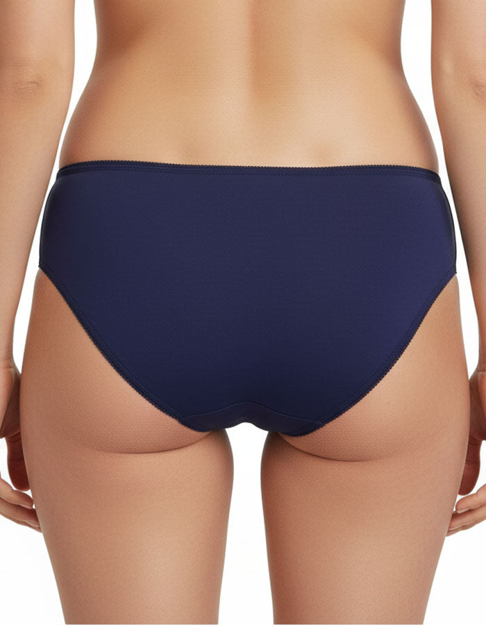 Памучна бикина с дантела, Sure comf, тъмно синьо,0229