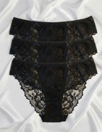 Сет 3 броя дантелени бикини, черен , 253