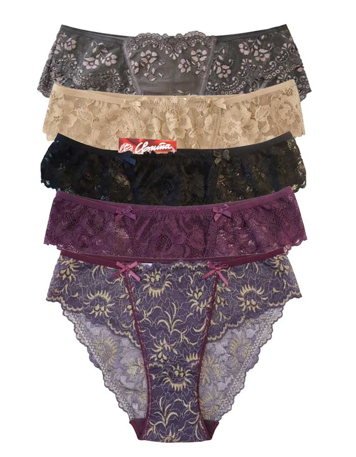 Сет 5 броя дантелени бикини, микс , 253