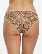 Дантелена бикина с голям памучен детайл отпред, Prima, тигрово, 253