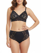 Луксозен комплект от бралет и бикина, черен, 501258