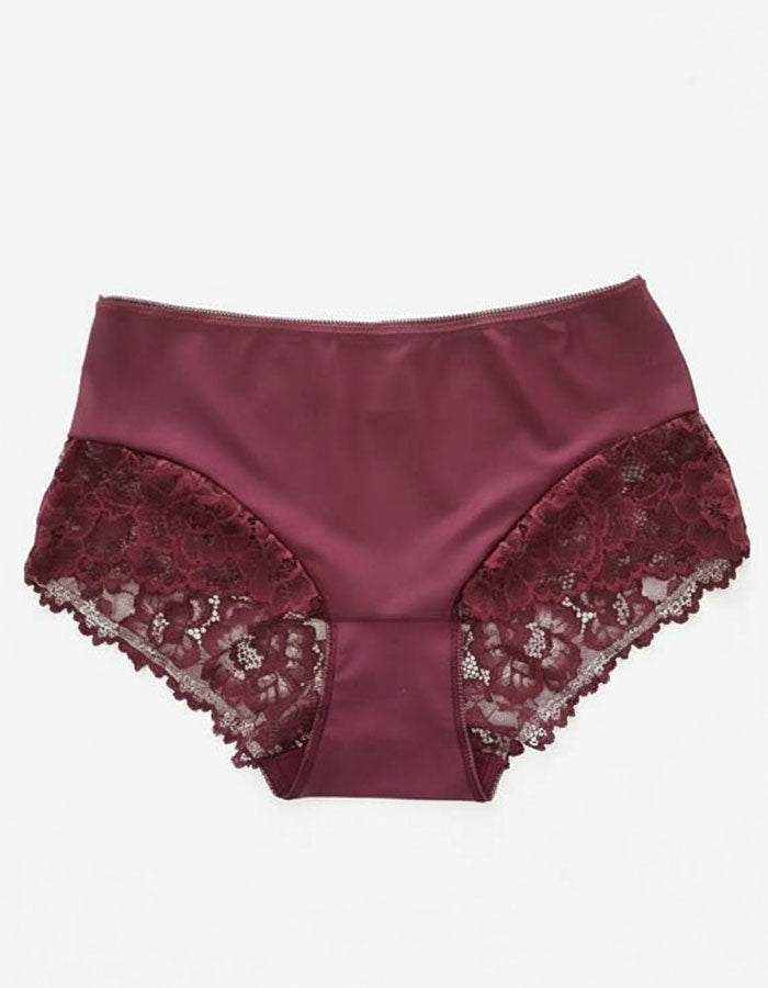 Луксозна бикина/боксер с висока талия, бордо , 264