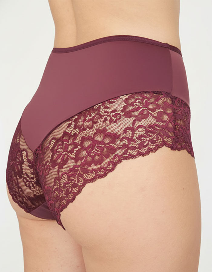 3 броя луксозни бикини с висока талия от микрофибър и дантела, 264