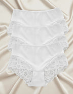 3 броя  луксозни бикини с висока талия от микрофибър и дантела, 264