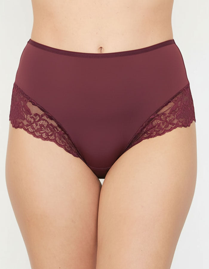 3 броя луксозни бикини с висока талия от микрофибър и дантела, 264