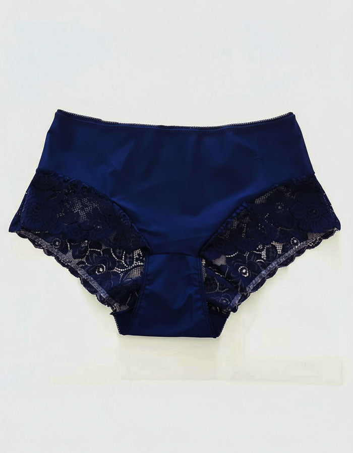 Луксозна бикина/боксер с висока талия, тъмно син, 264