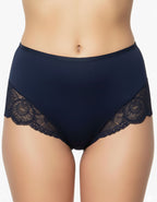 Луксозна бикина/боксер с висока талия, тъмно син, 264