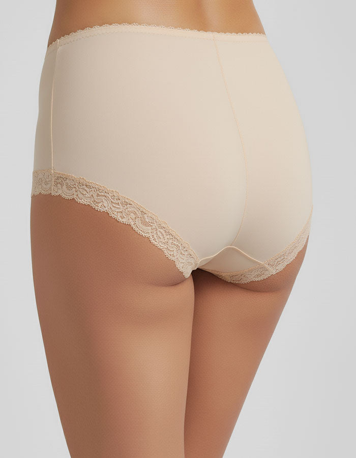 Памучна бикина с висока талия, Need it, бежов, 266