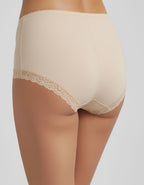 Памучна бикина с висока талия, Need it, бежов, 266